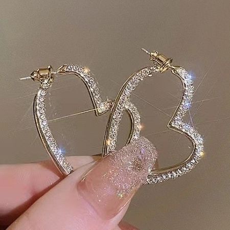 18K Gold-plated Sparking Heart Earrings